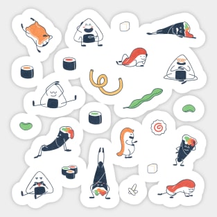 Set of funny Sushi Sticker